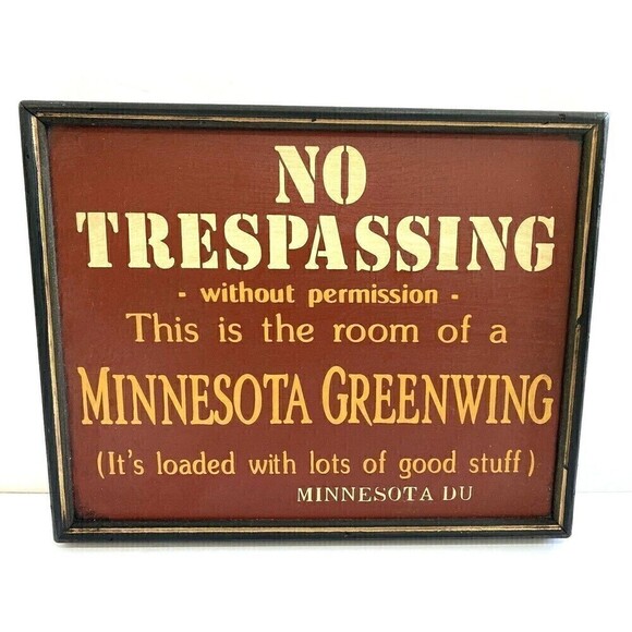 Ducks Unlimited Wooden Man Cave Plaque No Trespassing Sign U of M Minnesota - Picture 6 of 8
